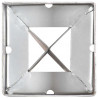 Kołki gruntowe, 6 szt., srebrne, 9x9x90 cm, stal galwanizowana