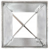 Kołki gruntowe, 2 szt., srebrne, 10x10x91 cm, stal