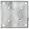 Kołki gruntowe, 2 szt., srebrne, 14x14x91 cm, stal