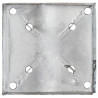 Kołki gruntowe, 6 szt., srebrne, 14x14x91 cm, stal