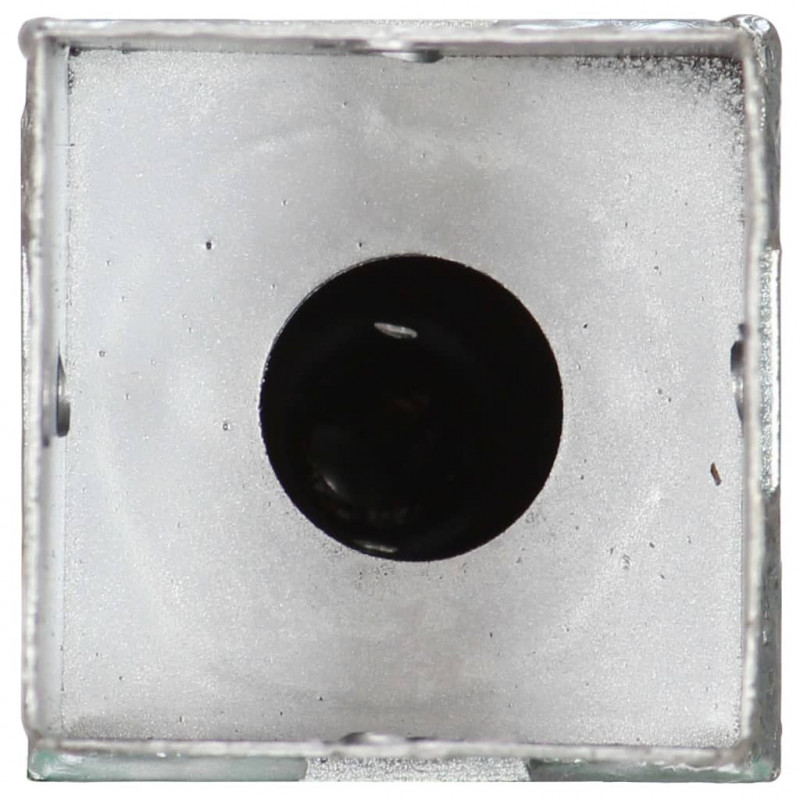 Kołki gruntowe, 2 szt., srebrne, 8x8x57 cm, stal galwanizowana