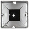 Kołki gruntowe, 2 szt., srebrne, 10x10x57 cm, stal
