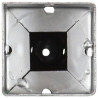 Kołki gruntowe, 6 szt., srebrne, 10x10x57 cm, stal