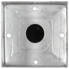 Kołki gruntowe, 2 szt., srebrne, 12 x 12 x 56 cm, stal