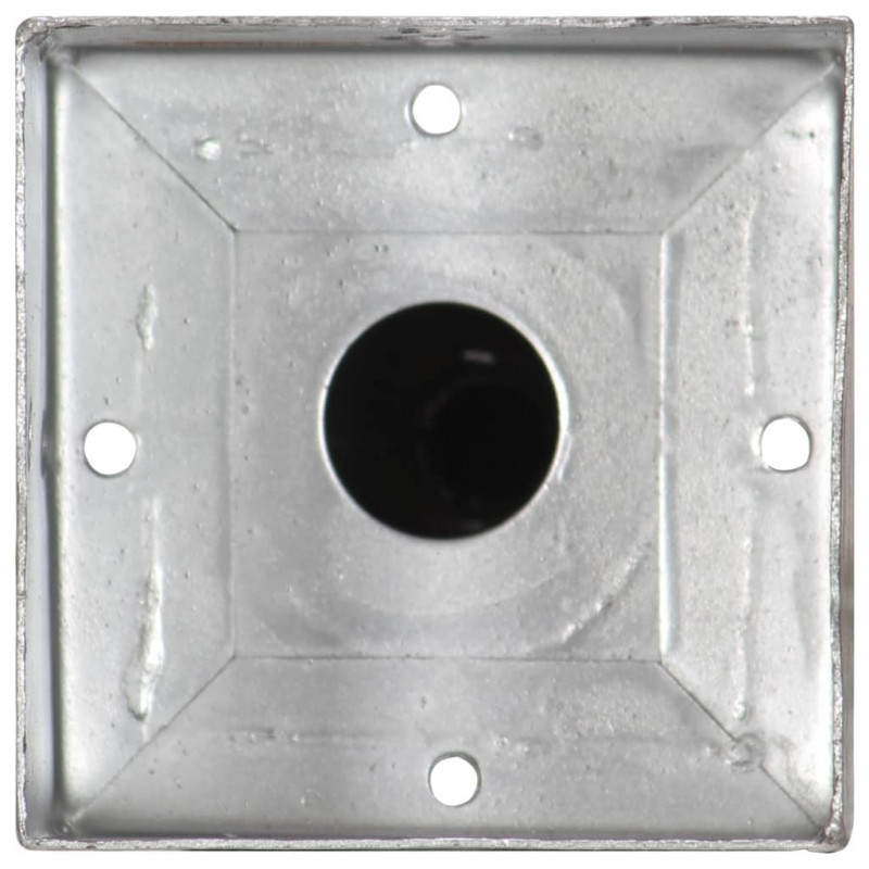 Kołki gruntowe, 6 szt., srebrne, 12 x 12 x 56 cm, stal