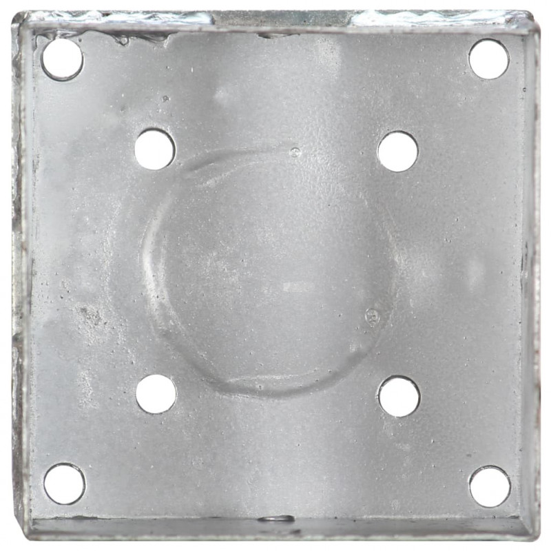 Kołki gruntowe, 6 szt., srebrne, 14 x 14 x 58 cm, stal