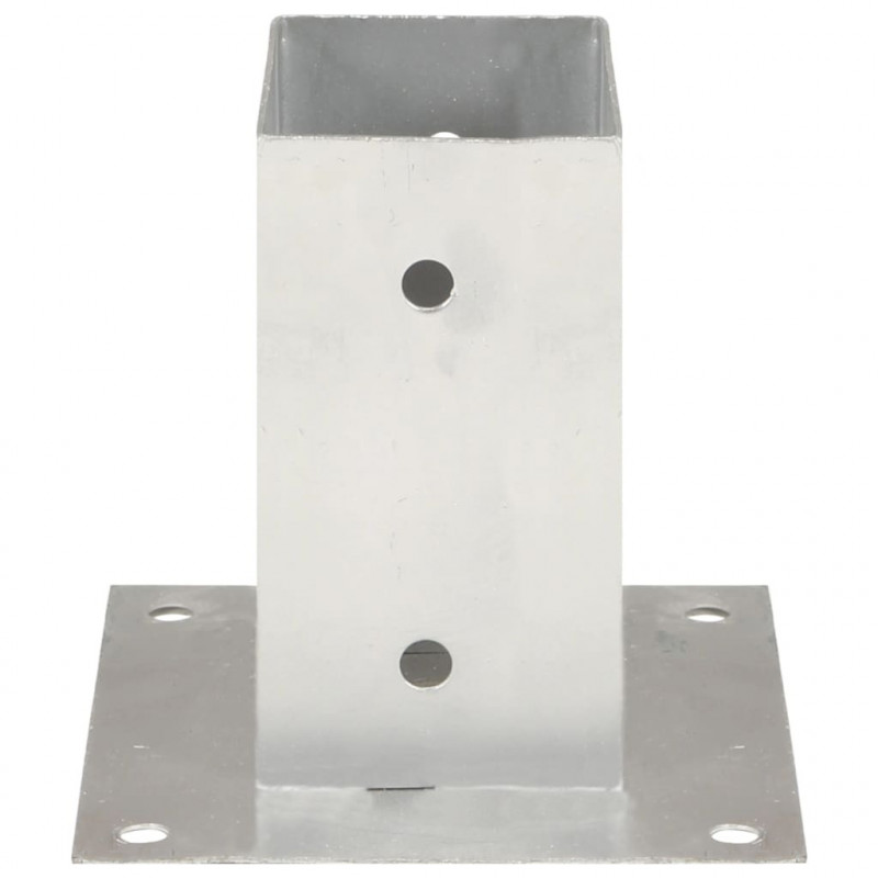 Podstawy słupów, 4 szt., galwanizowany metal, 71 mm
