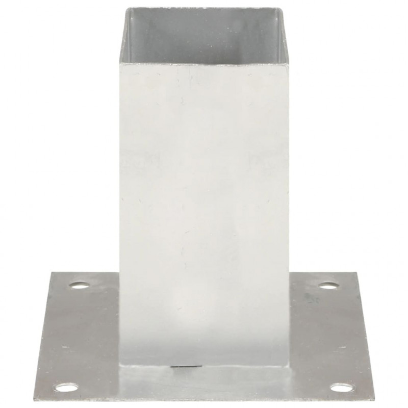 Podstawy słupów, 4 szt., galwanizowany metal, 71 mm