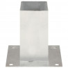 Podstawy słupów, 4 szt., galwanizowany metal, 71 mm