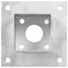 Podstawy słupów, 4 szt., galwanizowany metal, 81 mm