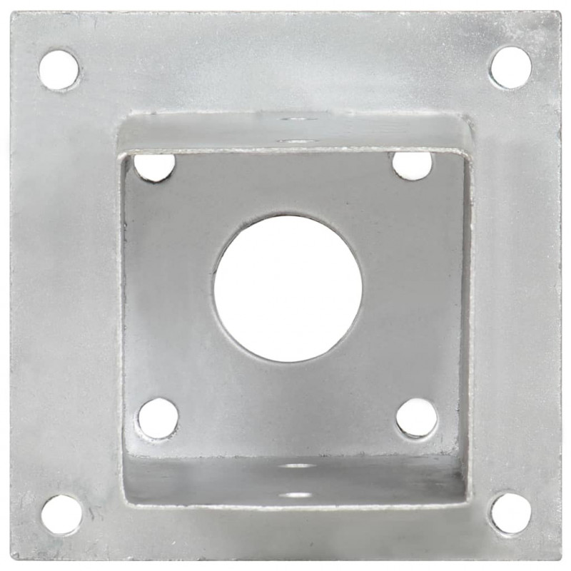 Podstawy słupów, 4 szt., galwanizowany metal, 91 mm