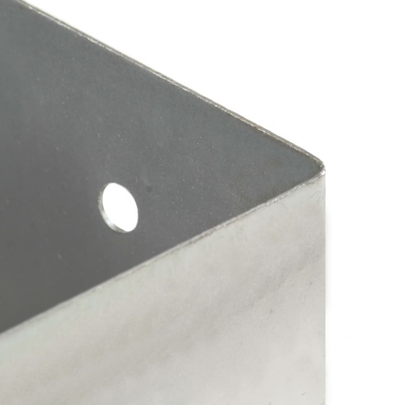 Podstawy słupów, 4 szt., galwanizowany metal, 91 mm