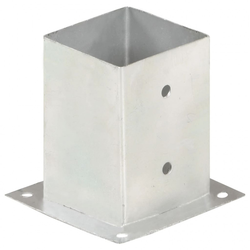 Podstawy słupów, 4 szt., galwanizowany metal, 101 mm