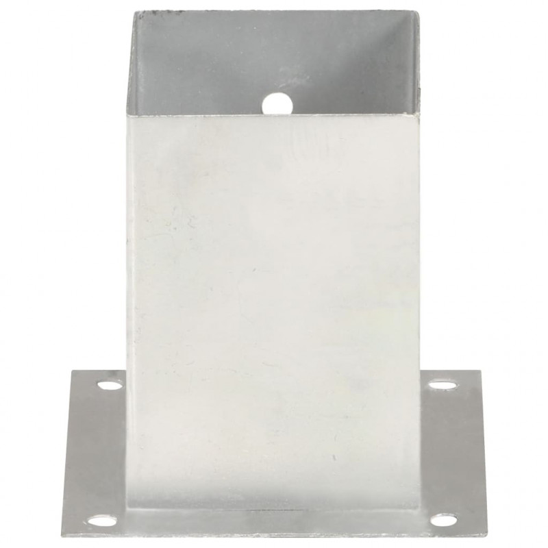 Podstawy słupów, 4 szt., galwanizowany metal, 101 mm