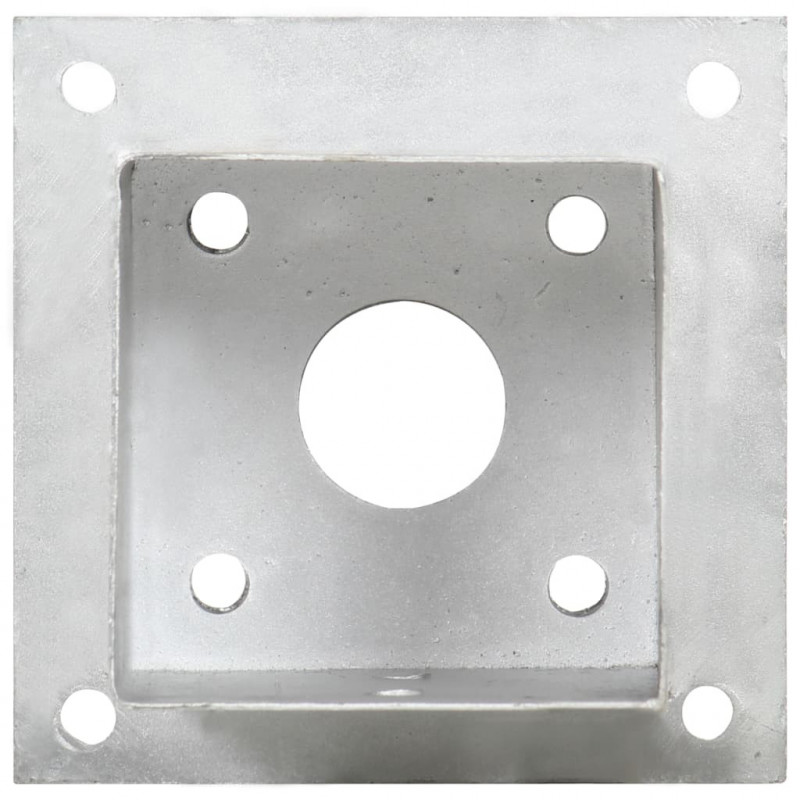Podstawy słupów, 4 szt., galwanizowany metal, 101 mm