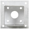 Podstawy słupów, 4 szt., galwanizowany metal, 101 mm