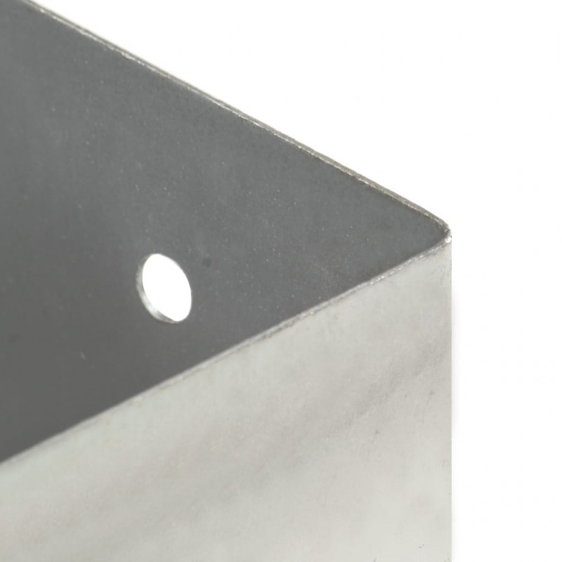 Podstawy słupów, 4 szt., galwanizowany metal, 101 mm