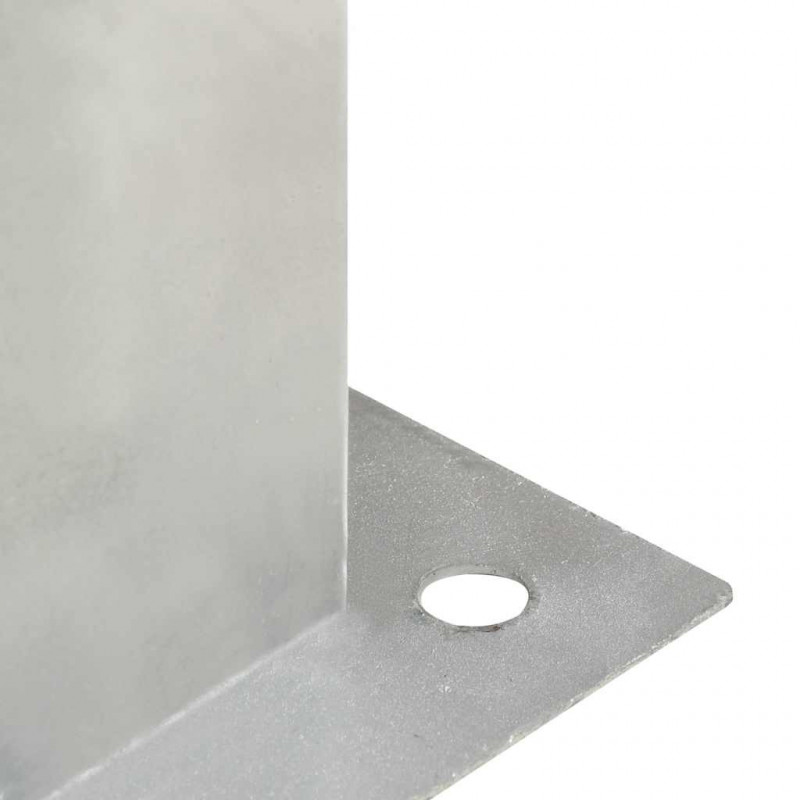 Podstawy słupów, 4 szt., galwanizowany metal, 141 mm