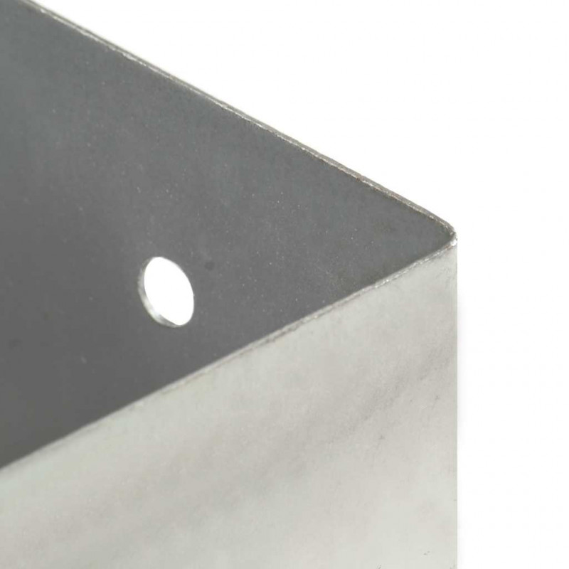 Podstawy słupów, 4 szt., galwanizowany metal, 141 mm