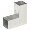 Łączniki w kształcie L, 4 szt., galwanizowany metal, 71x71 mm