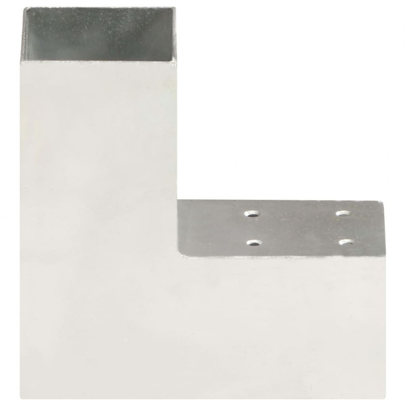 Łączniki w kształcie L, 4 szt., galwanizowany metal, 71x71 mm