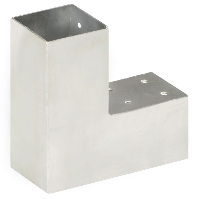 Łączniki w kształcie L, 4 szt., galwanizowany metal, 71x71 mm