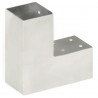 Łączniki w kształcie L, 4 szt., galwanizowany metal, 71x71 mm