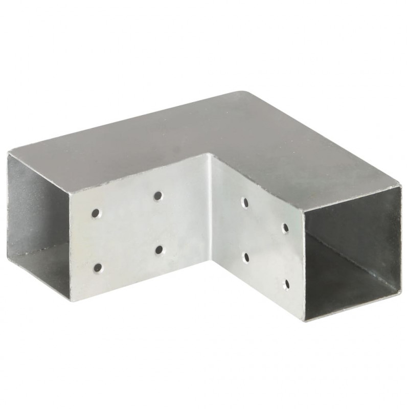 Łączniki w kształcie L, 4 szt., galwanizowany metal, 71x71 mm