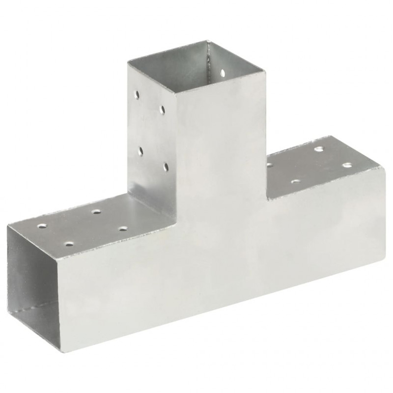 Łączniki w kształcie T, 4 szt., galwanizowany metal, 71x71 mm