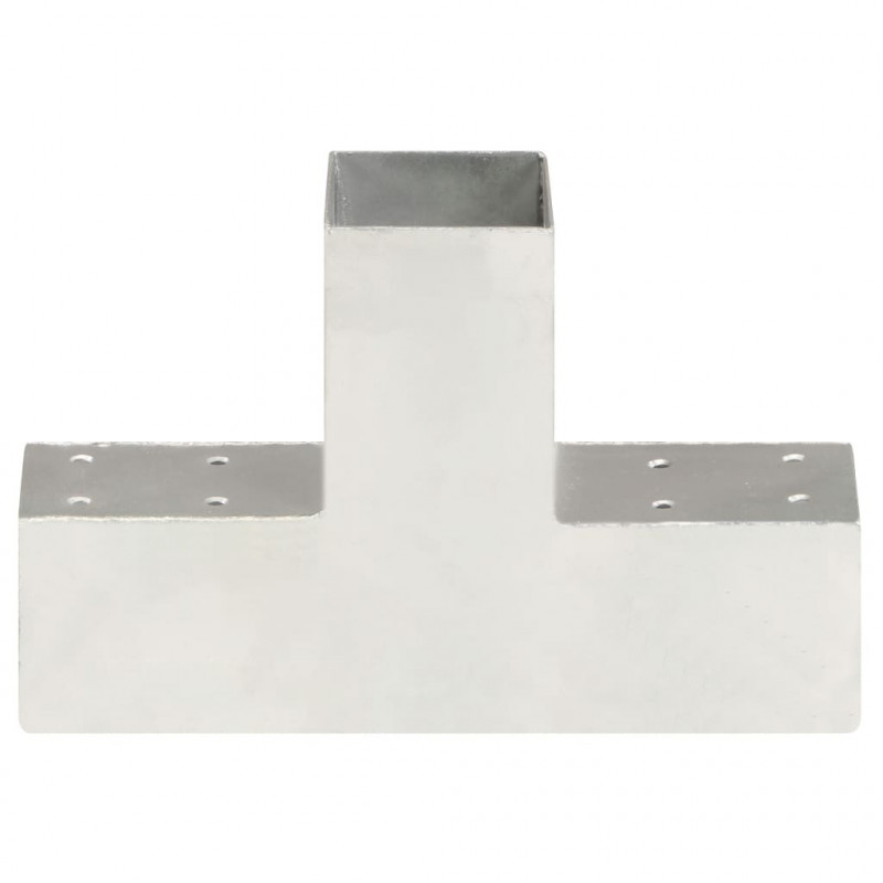 Łączniki w kształcie T, 4 szt., galwanizowany metal, 71x71 mm
