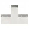 Łączniki w kształcie T, 4 szt., galwanizowany metal, 71x71 mm