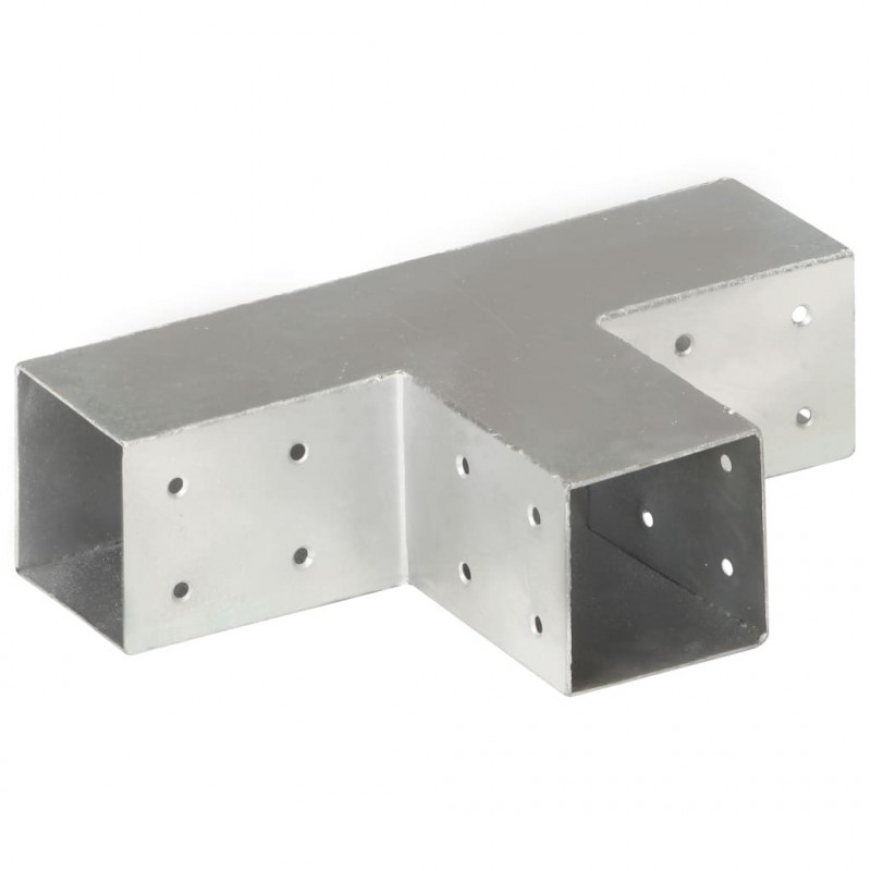 Łączniki w kształcie T, 4 szt., galwanizowany metal, 71x71 mm