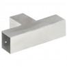 Łączniki w kształcie T, 4 szt., galwanizowany metal, 71x71 mm