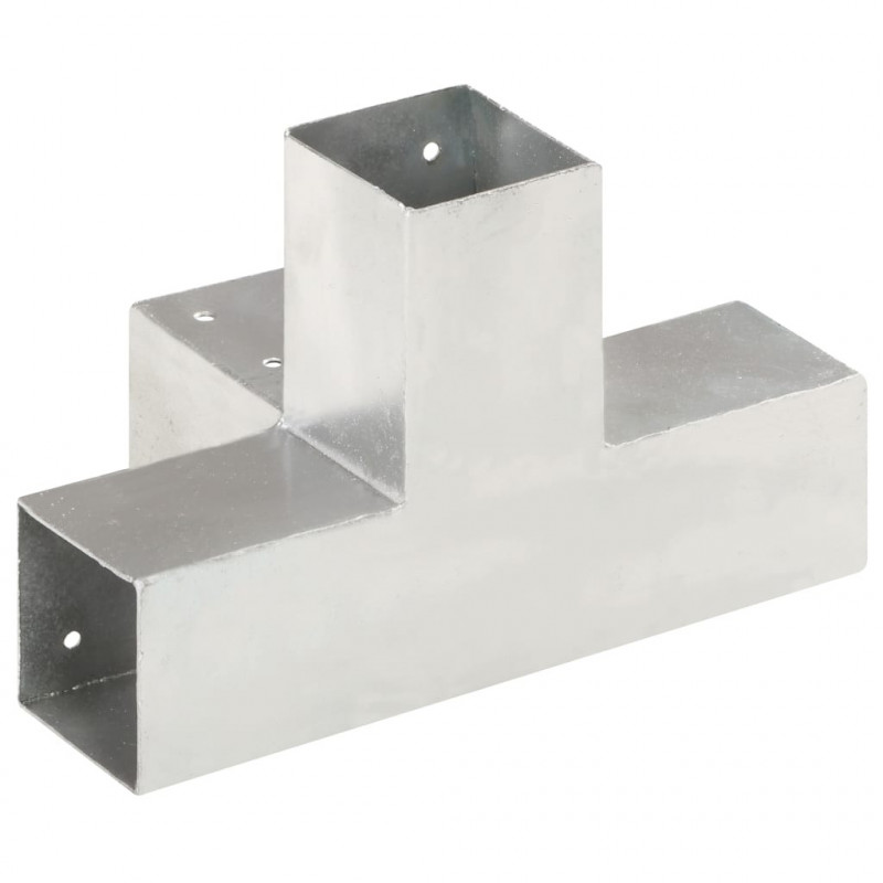 Łącznik do słupków w kształcie X, galwanizowany metal, 71x71 mm