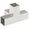 Łącznik do słupków w kształcie X, galwanizowany metal, 71x71 mm