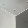 Łącznik do słupków w kształcie X, galwanizowany metal, 71x71 mm