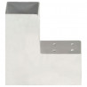Łącznik do słupków w kształcie L, galwanizowany metal, 81x81 mm