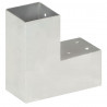 Łącznik do słupków w kształcie L, galwanizowany metal, 81x81 mm