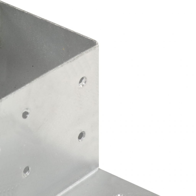 Łącznik do słupków w kształcie L, galwanizowany metal, 81x81 mm