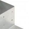 Łącznik do słupków w kształcie L, galwanizowany metal, 81x81 mm