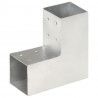 Łączniki w kształcie L, 4 szt., galwanizowany metal, 81x81 mm