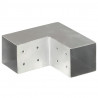 Łączniki w kształcie L, 4 szt., galwanizowany metal, 81x81 mm