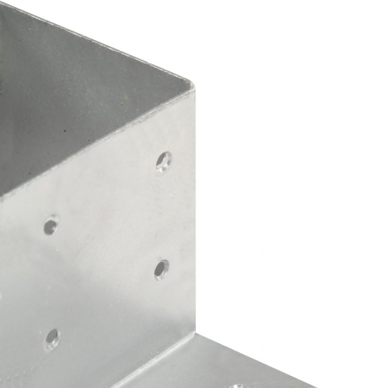 Łączniki w kształcie L, 4 szt., galwanizowany metal, 81x81 mm
