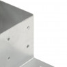 Łączniki w kształcie L, 4 szt., galwanizowany metal, 81x81 mm