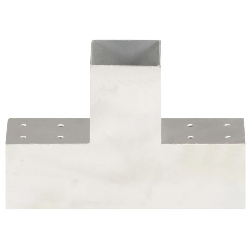 Łącznik do słupków w kształcie T, galwanizowany metal, 81x81 mm