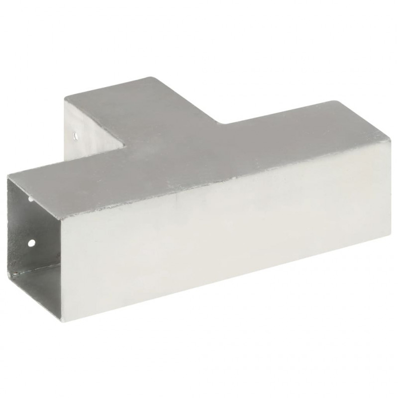 Łącznik do słupków w kształcie T, galwanizowany metal, 81x81 mm