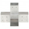 Łącznik do słupków w kształcie X, galwanizowany metal, 81x81 mm