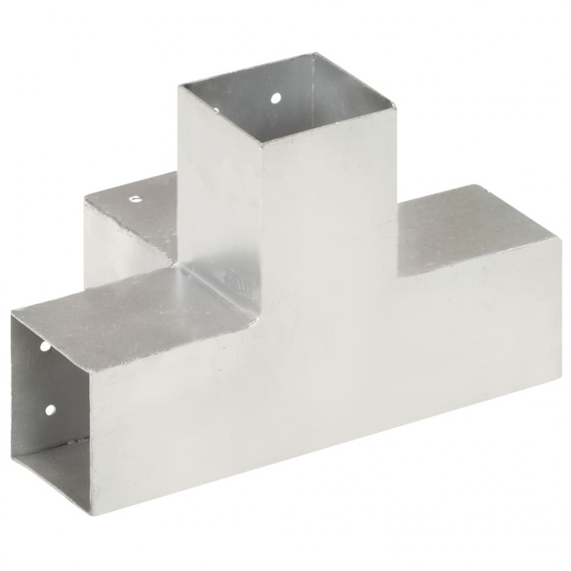 Łącznik do słupków w kształcie X, galwanizowany metal, 81x81 mm