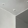 Łącznik do słupków w kształcie X, galwanizowany metal, 81x81 mm