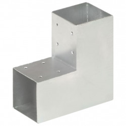 Łącznik do słupków w kształcie L, galwanizowany metal, 91x91 mm
